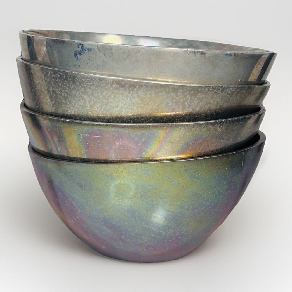 Pottery Barn Metallo Collection Set Of 4 Metal Aluminum